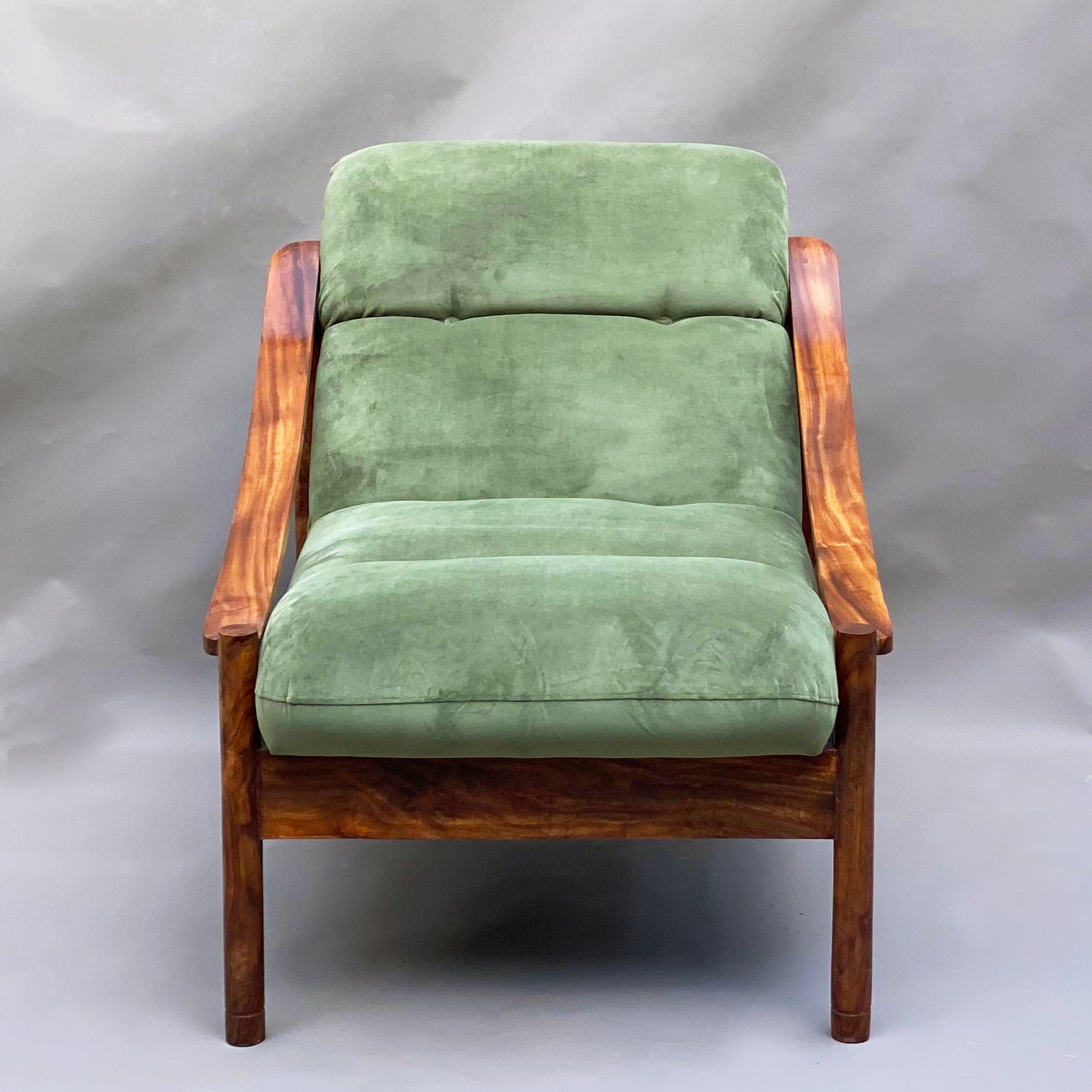 Rosewood Armchair with Footstool