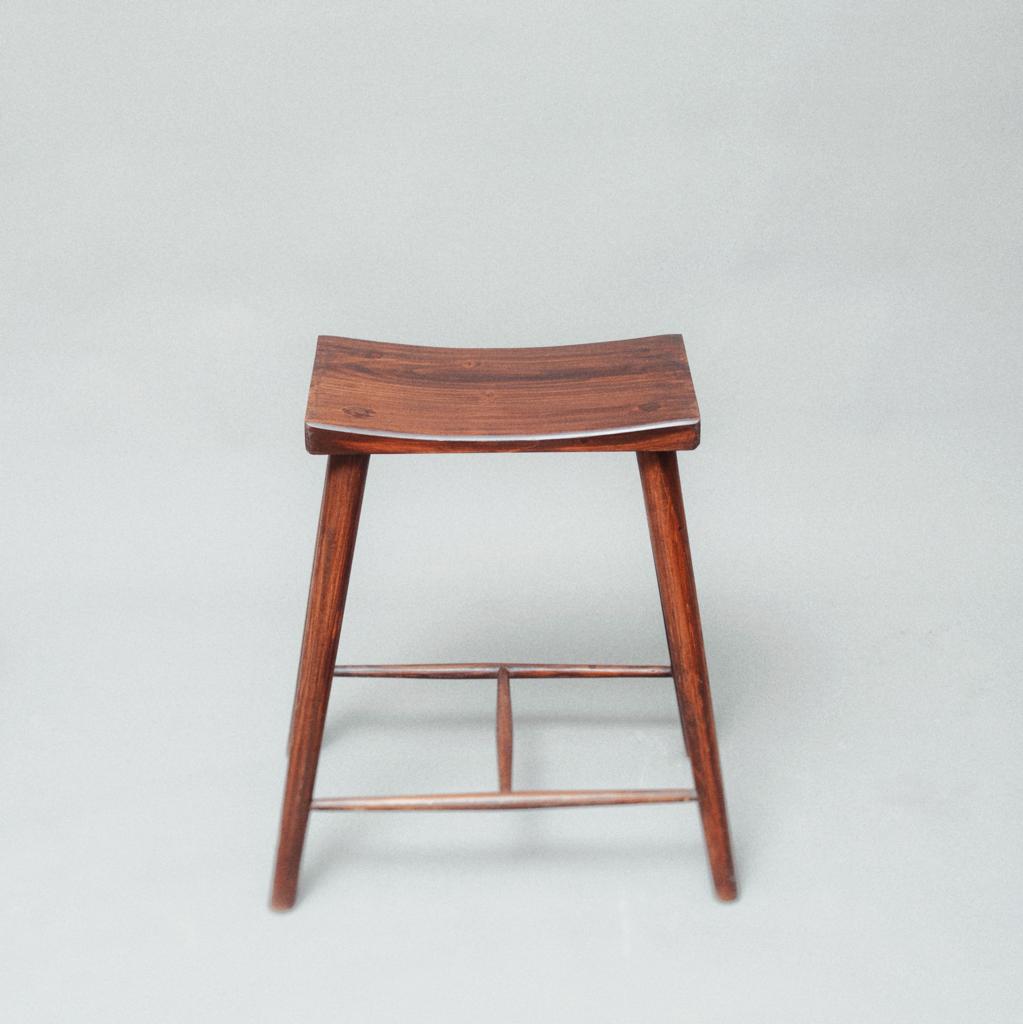 Curved Wooden Stool