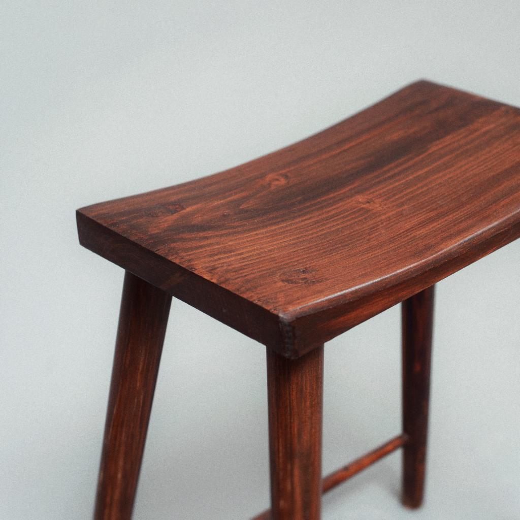 Curved Wooden Stool