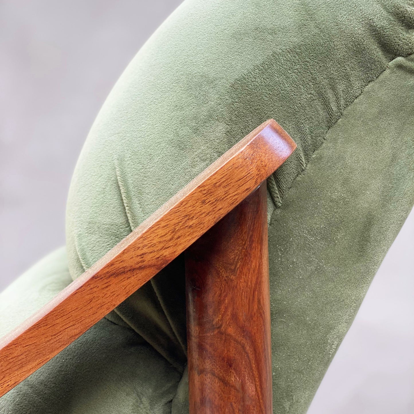 Rosewood Armchair with Footstool